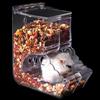 Colrid Automatico per Criceti, Mangiatoia e Distributore di Cibo Trasparente - Adatto per Porcellini d'India, Pappagalli, Mini Ricci (400 Ml)