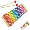 TFSYLISA Xilofono per Bambini Giocattolo Musicale in Legno Glockenspiel strumenti musicali Set Percussione Strumenti Musical Per bambini Piccoli