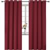 YSTELLAA Tende 100% Oscuranti Per Interni 2 Pezzi, 140×240cm, Effetto Lino, Tende Termiche, Con Anelli, Tenda Termica Isolante Freddo E Caldo, Fonoassorbenti, Moderne, Rosso