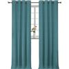 YSTELLAA Tende 100% Oscuranti Per Interni 2 Pezzi, 140×300cm, Effetto Lino, Tende Termiche, Con Anelli, Tenda Termica Isolante Freddo E Caldo, Fonoassorbenti, Moderne, Verde