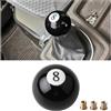 JNNJ Pomello Del Cambio a Sfera, Pomello Del Cambio Auto Con 3 Adattatori, Nero 8 Ball Billiard Acrilico Leva Manopola Del Cambio, Universali per La Maggior Parte Dei Veicoli a Trasmissione Manuale