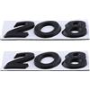 Generic 2 pezzi Emblema 208 adesivo per auto, decorazione per bagagliaio, accessori (nero)