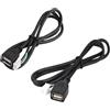 CGEAMDY 2 Pezzi Adattatori Cavo Prolunga USB Auto, 4 Pin e 6 Pin 76 Cm Adattatore Cavi, Compatibile con Autoradio Stereo USB Flash Drives Ricarica Rapida Telefoni Cellulari, Universale Motore