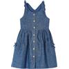 Mayoral Vestito Lino per Bambine e Ragazze Blu 8 Anni (128cm)