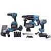 DISCORAMA® - KIT 5 IN1 TASSELLATORE TRAPANO IMPULSI TRAPANO AVVITATORE 80V SMERIGLIATRICE, KIT COMPLETO PROFESSIONALE FAI DA TE CON 2 BATTERIE FARETTO E VALIGIA