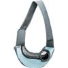 Trixie Borsa Frontale Tracolla Sling Grigio/Azzurra per Cani Max 5 Kg di Peso
