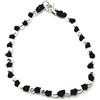 Spadarella Gioielli VLNET ® | Bracciale Spadarella Unisex | Argento 925 + Cotone Nautico Nero | Pepite Diametro 4 mm | Fatto a Mano in Italia | Lunghezza 19 cm