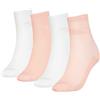 Calvin Klein Socks CKJ Women Short Sock 4P Tin Mesh GIFTBOX CALZINO Corto, Pink Combo, One Size da Donna