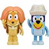 Bluey e Indy Doctors 2 Figure Playset Pack Articolato 6,3 cm Action Figure Include Cappello Infermiere Giocattolo da Collezione Ufficiale