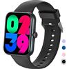 PTHTECHUS Smartwatch, Orologio Fitness 1.83" per Bambini Smart Watch con Contapassi, Cronometro, Bluetooth, 25 Sportivo, Notifiche Messaggi, Fitness Tracker per per Ragazzi Ragazze Adolescenti 8-16,BLACK