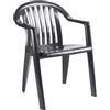 GROSFILLEX Miami poltroncina antracite schienale basso (minimo 50 pezzi)