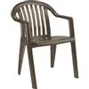 GROSFILLEX Miami poltroncina tortora schienale basso (minimo 50 pezzi)