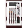 Rotring Isograph Penna Set 4 x Penne Tecniche + accessori Set per la scuola 0.20 mm, 0.40 mm, 0.60 mm