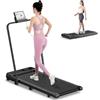 Dskeuzeew Tapis Roulant Elettrico Pieghevole Salvaspazio Walking Pad 8 km/h Extra Large (39 cm), Telaio Rinforzato, Schermo LCD (Nero)