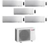 Mitsubishi Climatizzatore Penta Split Kirigamine Zen MSZ-EF Silver 9+12+12+12+12 con MXZ-5F102VF Inverter R-32 Wi-Fi Classe A++ ,