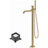 Vema Rubinetterie VEMA - OTAGO set miscelatore vasca a pavimento + corpo incasso Oro- V17195/V00004