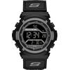 Skechers Orologio Flournoy Uomo, Movimento digitale, 53 mm Cassa in policarbonato nero con cinturino in nylon, SR1033