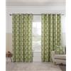 Sundour Coppia di tende con occhielli sulla parte superiore, 117 x 183 cm, colore: verde