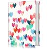 FINTIE Mini Foto Album 4x6 Foto - [Snap Fastener] 112 Pagine Portatile Portafoglio Foto Album PU Cover, Raining Hearts