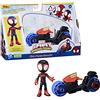SPIDEY AND HIS AMAZING FRIENDS Hasbro Marvel, Spidey e i suoi fantastici amici, action figure di Miles Morales: Spider-Man, motocicletta giocattolo, giocattoli per bambini e bambine di 3 anni