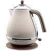 De'Longhi KBOV2001.BG Bollitore Elettrico Icona Vintage, Grande Capacità 1,7L, Filtro Anticalcare Lavabile, Spegnimento Automatico, Indicatore Livello Acqua, Piedini Antiscivolo, Avvolgicavo, Beige