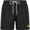 SUN68 - COSTUME UOMO NERO CON LOGO FLUO
