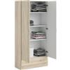 Dmora - Armadio guardaroba a due ante e un cassetto, colore rovere, cm 79 x 35 x h171