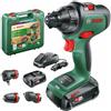 Bosch Home and Garden Set Trapano a batteria AdvancedDrill 18 (2 batterie, sistema da 18 V, 3 accessori, in valigetta), green, 1/2_pollice