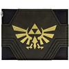 Nintendo Legend of Zelda Textured Golden Triforce Portafoglio/Portamonete Bi-Fold Porta Carte d'Identità & Porta Carte, Nero