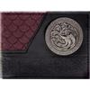 Game of Thrones Game of Stark Thrones Targaryen Fuoco & Sangue Drago Sigillo Portafoglio/Portamonete Bi-Fold ID & Tessere, Rosso