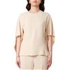 SEVENTY BLUSA DONNA SEVENTY BEIGE CON MANICHE A VOLANT E APERTURA SUL RETRO