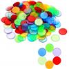 RDNKVB 100 Pezzi Colorate,da Bingo,contatori di plastica Che contano fiches Fiches segnalini di Gioco matematici Trasparenti,conteggio e Giocattoli matematici con Una Scatola di immagazzinaggio