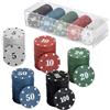 YBFBSJK Set Fiches Poker 100 Pezzi Fiches Poker Plastica Fiches Poker Colorate Chip Poker Blackjack Poker Fiches Casinò Chip Gioco Casinò con Scatola per I Giochi da Tavolo del Casinò in Casa delle Feste