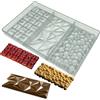 Goldbaking Stampo per barrette di cioccolato a forma di 3 tipi di stampi per rompere, stampi per cioccolato proteici ed energetici