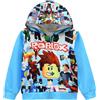 Temolie Bambini Cartoon Gioco Felpa con cappuccio Ragazzi YouTube Merch Zip Giacca Cappotto Manica Lunga Tuta per Ragazze Età 4-12Y, Blu, 4-5 Jahre