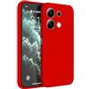 Topme Cover per Redmi Note 13 4G (6.67 Inches) Custodia Case, Protezione Della Pelle Della Custodia in Silicone Tpu - Rosso Cina