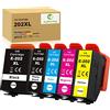 JoyPrinting 202XL Cartucce d'inchiostro compatibili per Epson 202 202 XL Cartuccia Sostituzione Multipack per Epson Expression Premium XP-6000 XP-6001 XP-6005 XP-6100 XP-6105 Stampante (5 pack)