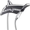 BRIGHT SHOWERS Set doppio soffione doccia combinato, soffione doccia a pioggia con quadrante nero, lungo 152 cm, tubo doccia in acciaio inox, cromato