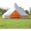 SIBORTER Tenda da campeggio impermeabile per esterni per famiglie 4 stagioni in tela di cotone beige (4 piedi)