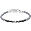 GAVU Bracciale Pietre Naturali Uomo, Bracciale Perline di Ematite e Cristalli di Spinello Nero