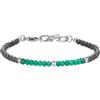 GAVU Bracciale Pietre Naturali Uomo, Bracciale Perline di Ematite e Cristalli di Agata Verde
