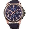 Orient Orologio orient uomo pelle blu analogico da polso watch al quarzo quartz