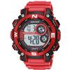 Armitron - Orologio sportivo da uomo, digitale, con cronografo, cinturino in resina, 40/8293, Rosso