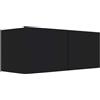 vidaXL Mobile per TV Armadietto Basso Buffet Arredo Unità Multimediale Mobiletto HiFi Credenza Consolle Madia Nero 80x30x30 cm in Truciolato