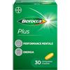 Berocca Plus, Integratore Multivitaminico Vitamine e Minerali, con Vitamine B, Vitamina C, Magnesio, Zinco e Radice di Ginseng, per Energia, Concentrazione e Memoria, 30 Compresse Deglutibili