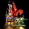 GEAMENT Set di Luci LED Compatibile Con LEGO Dungeons & Dragons: Il racconto del Drago Rosso (Dragons: Red Dragon's Tale) Ideas 21348 (Modello di mattoncini Non Incluso)