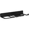 Lineabeta Porta phon piastra e spazzole da muro Saeta nero L.35 cm