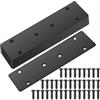 Jttxiu 10 Pezzi Piastra Staffa Angolare Piatta in Acciaio Inox, Piastra di Giunzione Piatta, Piatta Staffa Fissaggio, Connettore di Riparazione per Sedie Tavoli da Pranzo Letti (Nero 170x48mm)