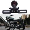KEEPDSGN 12V Fanale posteriore per moto, licenza Lampada luce del freno Bullet Luce motore alloggiamento in acciaio per Chopper Bobber Chopper Cruiser Dyna Glide Sportster Cafe Racer.