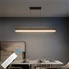 Klighten Led Lampada a Sospensione Da Tavolo Da Pranzo 80cm/24W, Moderna Luce a sospensione Con Telecomando, Dimmerabile 3000K-6000K, 150cm Moderna Lineare Regolabile,per Cucina Soggiorno, Nero